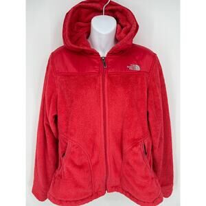 The North Face Womens Oso Pink Fleece Full Zip Hooded Jacket Soft M